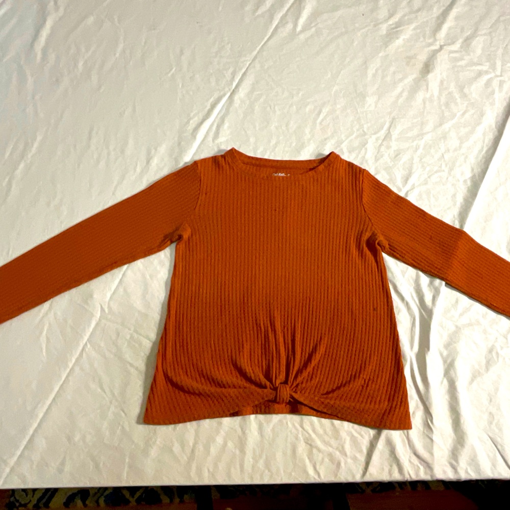 Cat and jack long sleeve, size large color, orange